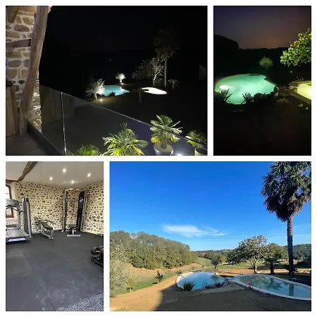 Villa Chez Bascans Corps De Ferme Renove Avec Jacuzzi Et Piscines 2 Bassins
